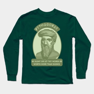 Pythagoras Portrait and Quote Long Sleeve T-Shirt